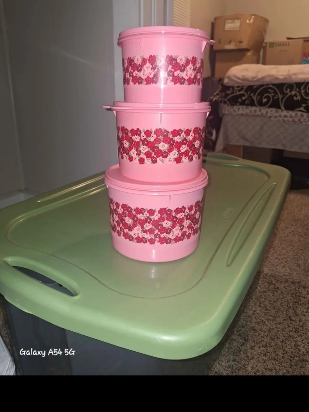 Tupperware Jungle Animal Stackable Containers - Green Lids